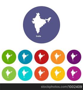 India map icon. Simple illustration of india map vector icon for web. India map icon, simple style