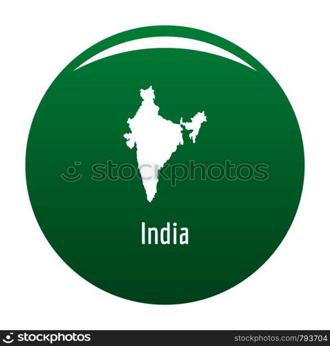 India map in black. Simple illustration of India map vector isolated on white background. India map in black vector simple