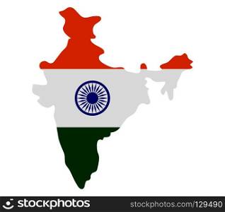 india map with flag