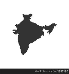 India map with shadow - Vector illustration. India map with shadow - Vector