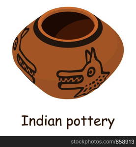 India pottery icon. Isometric illustration of india pottery vector icon for web. India pottery icon, isometric 3d style