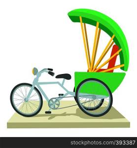 Indian bicycle icon. Cartoon illustration of indian bicycle vector icon for web. Indian bicycle icon, cartoon style