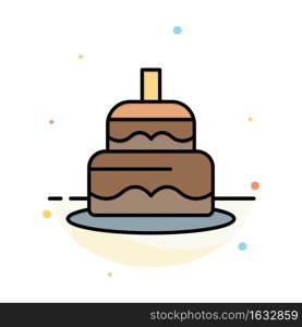 Indian, Cake, Day, Country Abstract Flat Color Icon Template