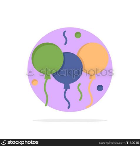 Indian, Day, Balloon, India Abstract Circle Background Flat color Icon
