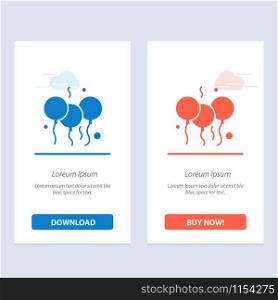 Indian, Day, Balloon, India Blue and Red Download and Buy Now web Widget Card Template