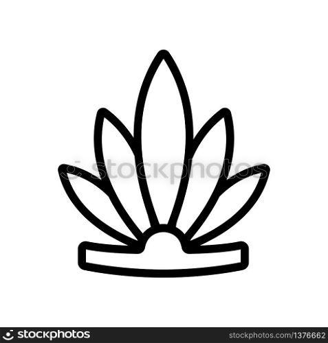 indian feather headdress icon vector. indian feather headdress sign. isolated contour symbol illustration. indian feather headdress icon vector outline illustration