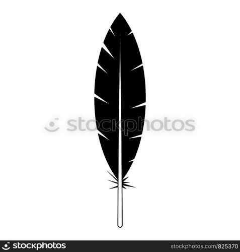 Indian feather icon. Simple illustration of indian feather vector icon for web design isolated on white background. Indian feather icon, simple style