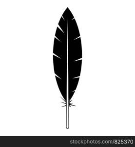 Indian feather icon. Simple illustration of indian feather vector icon for web design isolated on white background. Indian feather icon, simple style