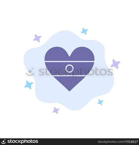 Indian, Flag, Heart, Heart flag Blue Icon on Abstract Cloud Background
