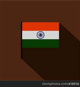 Indian flag icon. Flat illustration of indian flag vector icon for web. Indian flag icon, flat style
