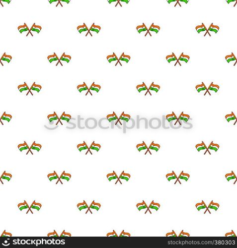 Indian flag pattern. Cartoon illustration of Indian flag vector pattern for web. Indian flag pattern, cartoon style