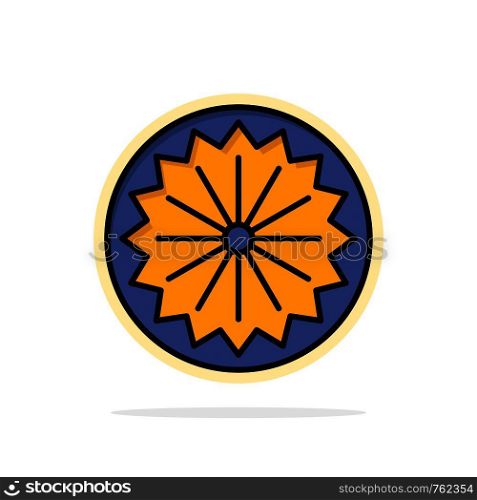 Indian, Flag, Sign, Day Abstract Circle Background Flat color Icon