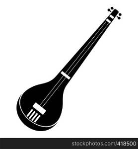 Indian guitar icon. Simple illustration of indian guitar vector icon for web. Indian guitar icon, simple style