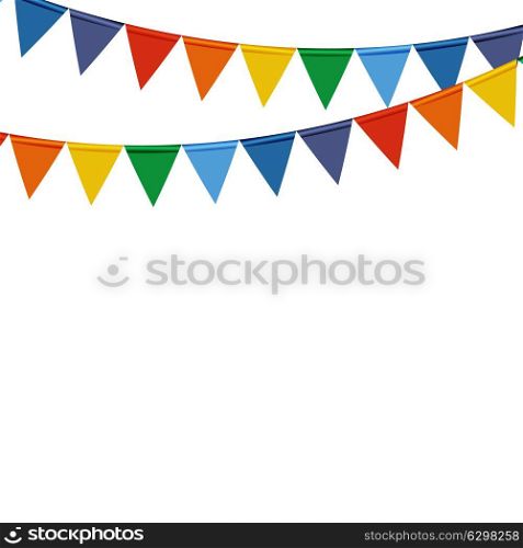 Indian Independence Day Background with Flags. Vector Illustration. Indian Independence Day Background with Flags