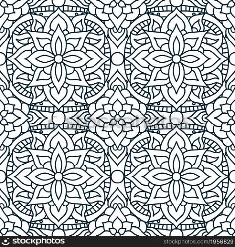 Indian mandala pattern seamless vector design. Vector seamless pattern for fabrique.. Indian mandala pattern seamless vector design. Vector seamless pattern for fabrique. EPS 10.