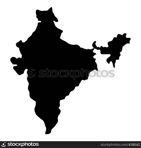 Indian map icon. Simple illustration of indian map vector icon for web. Indian map icon, simple style