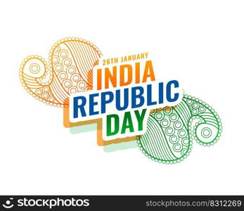 indian republic day ethnic card design background