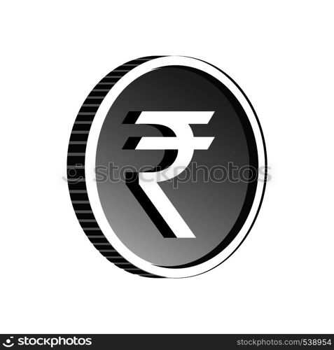 Indian rupee sign icon in simple style isolated on white background. Indian rupee sign icon, simple style