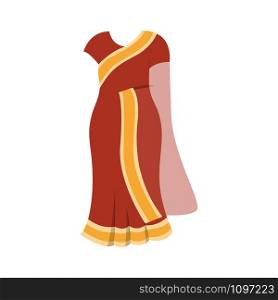 Indian sari. Indian dress. vector illustration