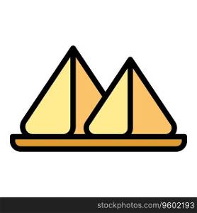 Indian ships icon outline vector. Bengal india. Travel monument color flat. Indian ships icon vector flat