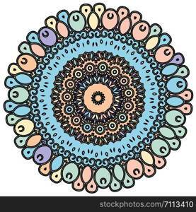 Indian vector and decorative coloring mandala, mix of symmetric unicorn flowers and symbols, repeated pattern and geometrical ornament illustrations, perfect for coloring books, tattoos, clothing design and phone cases, antique then print fabrics and Christmas, wedding party, and also it?s helpful for yoga and meditation