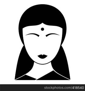 Indian woman icon. Simple illustration of indian woman vector icon for web. Indian woman icon, simple style