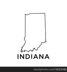 Indiana map icon design trendy