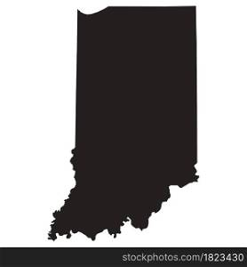 Indiana map on white background. Indiana State map sign. Map of Indiana state of the United States. flat style.