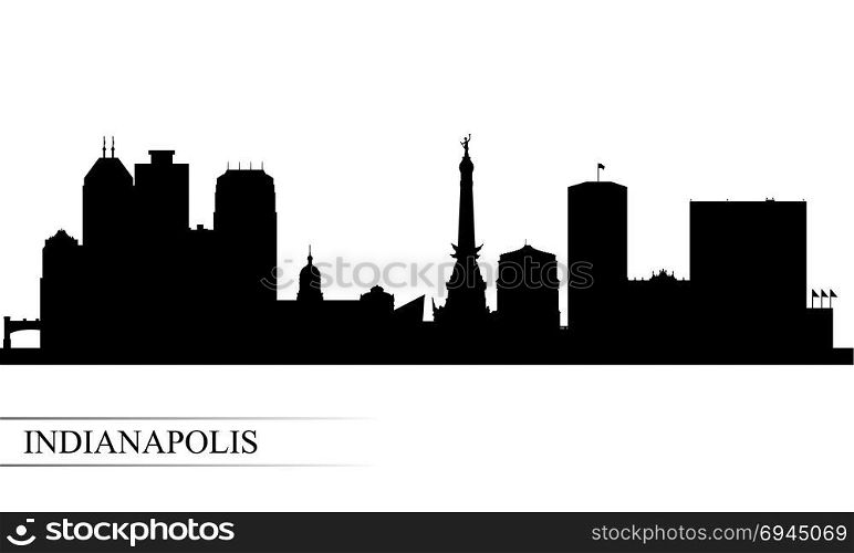 Indianapolis city skyline silhouette background, vector illustration