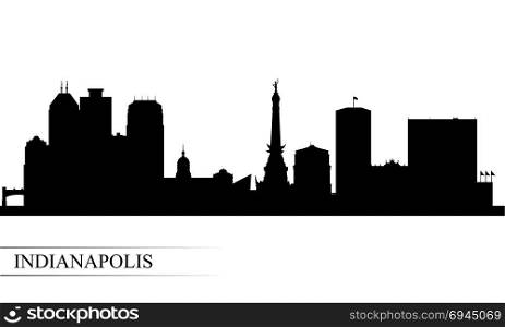 Indianapolis city skyline silhouette background, vector illustration