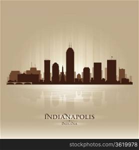 Indianapolis Indiana city skyline silhouette. Vector illustration