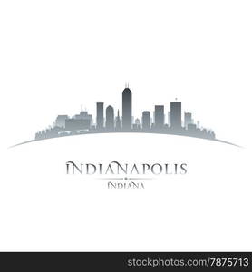 Indianapolis Indiana city skyline silhouette. Vector illustration