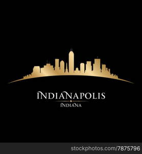 Indianapolis Indiana city skyline silhouette. Vector illustration