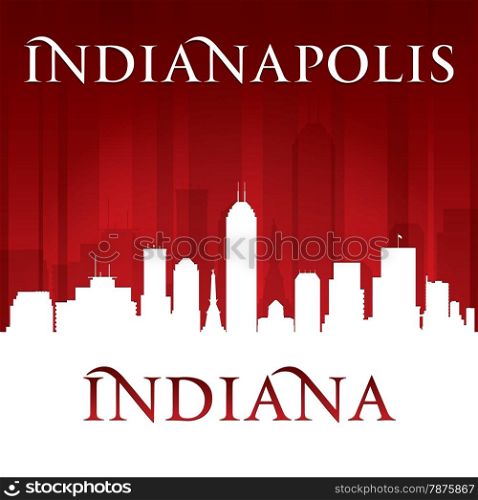 Indianapolis Indiana city skyline silhouette. Vector illustration