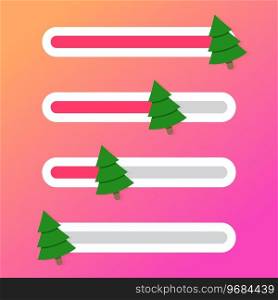 Indicator slider celebration christmas and new year. Vector button gradient social slider illustration. Indicator slider celebration christmas and new year