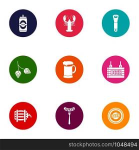 Individual party icons set. Flat set of 9 individual party vector icons for web isolated on white background. Individual party icons set, flat style
