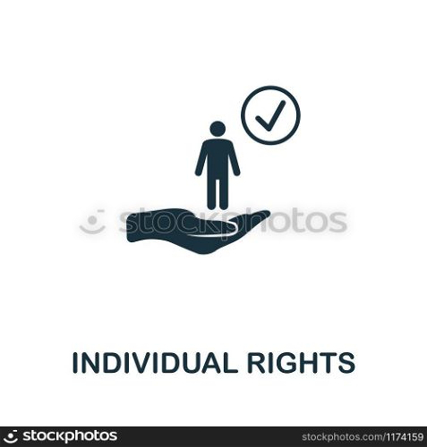 Individual Rights icon vector illustration. Creative sign from gdpr icons collection. Filled flat Individual Rights icon for computer and mobile. Symbol, logo vector graphics.. Individual Rights vector icon symbol. Creative sign from gdpr icons collection. Filled flat Individual Rights icon for computer and mobile