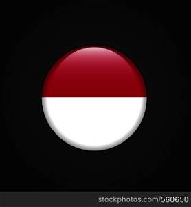 Indonesia Flag Circle Button. Vector EPS10 Abstract Template background