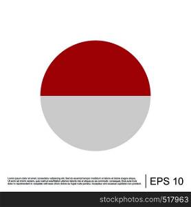 Indonesia Flag Icon Template