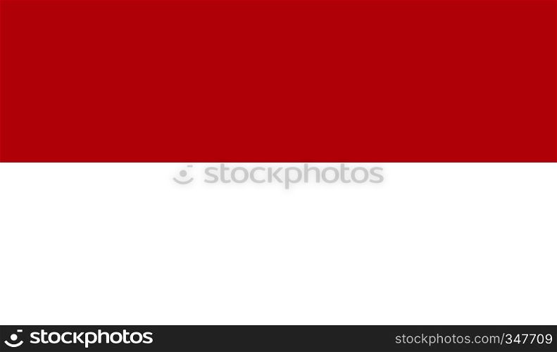 Indonesia flag image for any design in simple style. Indonesia flag image