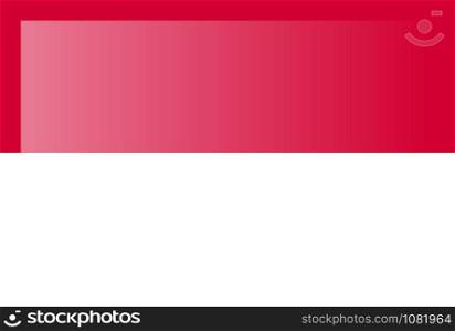 Indonesia flag, official colors and proportion correctly. National Indonesia flag. Flat
