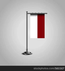 Indonesia Flag Pole. Vector EPS10 Abstract Template background