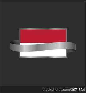 Indonesia flag Ribbon banner design