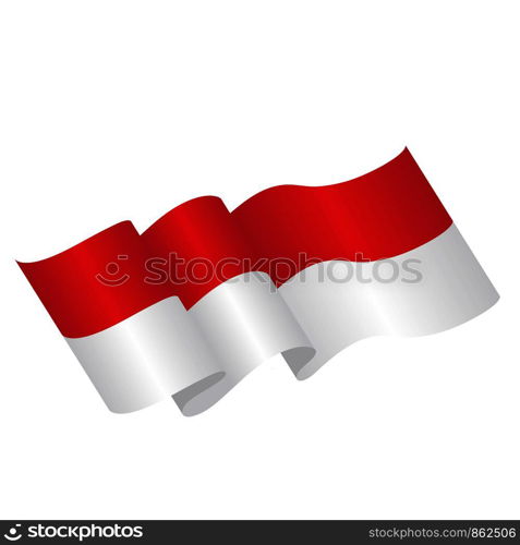 indonesia flag vector illustration design template