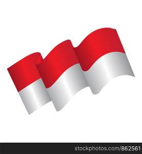 indonesia flag vector illustration design template