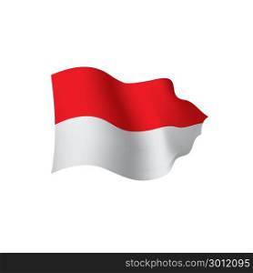 Indonesia flag, vector illustration. Indonesia flag, vector illustration on a white background