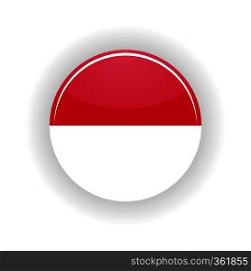 Indonesia icon circle isolated on white background. Jakarta icon vector illustration. Indonesia icon circle