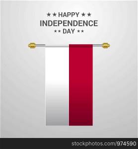 Indonesia Independence day hanging flag background