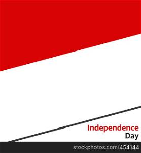 Indonesia independence day with flag vector illustration for web. Indonesia independence day