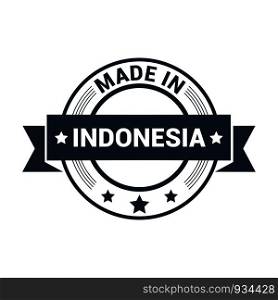 Indonesia stamp design vector